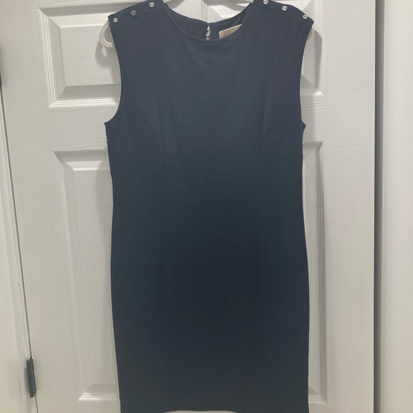 Michael Kors Dresses & Skirts - Michael Kors Navy Blue Midi Dress with Button Detail
